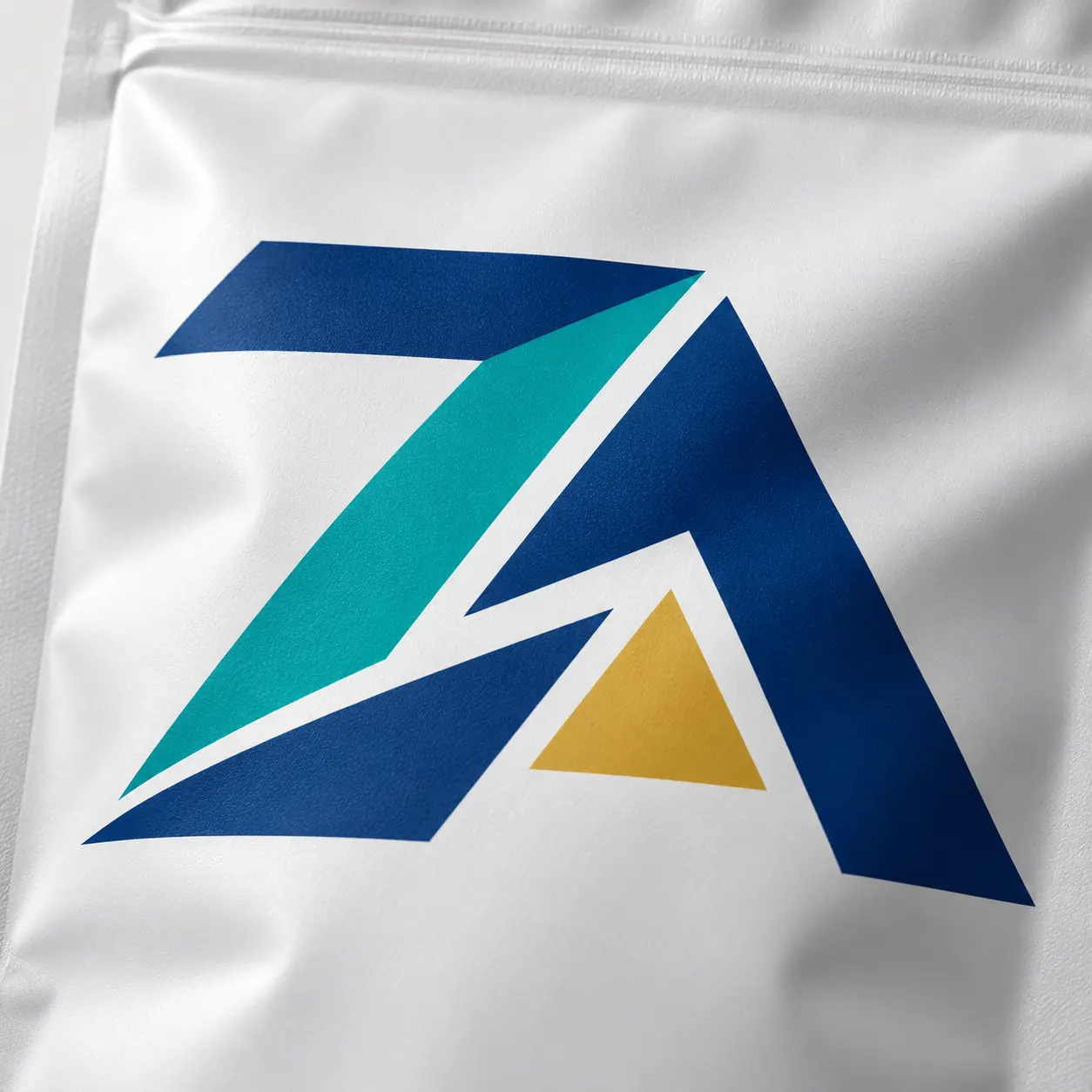 Matte finish logo detail on custom flexible packaging
