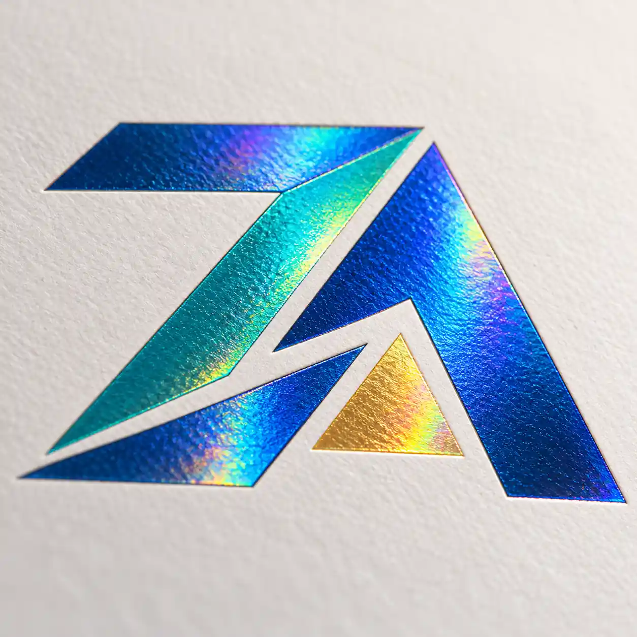 Holographic logo effect on custom flexible packaging