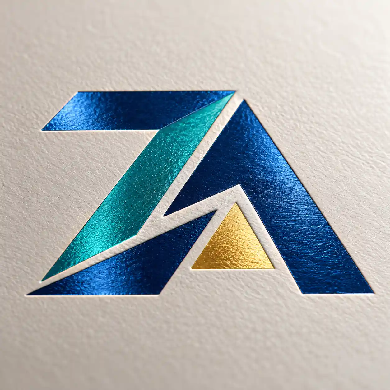 Metallic foil logo effect on premium flexible packaging